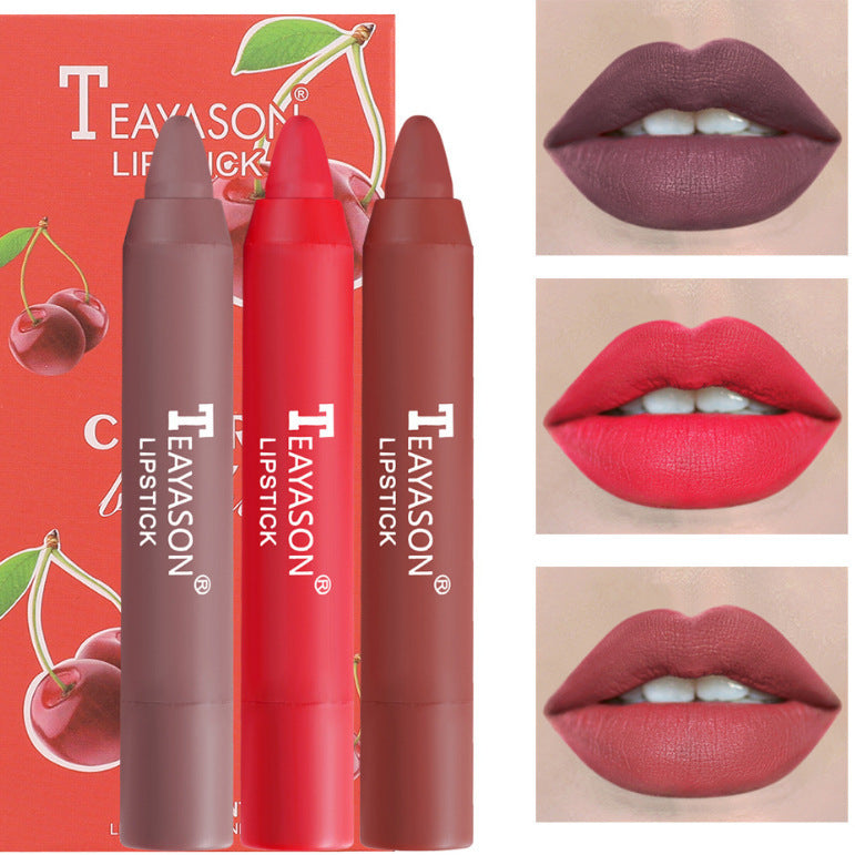 3 Packs Of Matte Lipstick Matte Velvet Lipstick Pen Bean Paste Milk Tea Color Lipstick Crayons Lipstick Students 3 Packs Of Matte Lipstick Matte Velvet Lipstick Pen Bean Paste Milk Tea Color Lipstick Crayons Lipstick Students